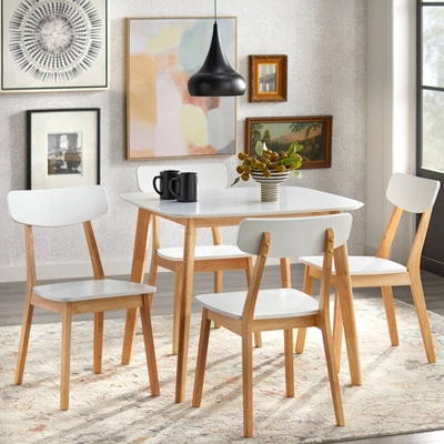 Perla Dining Table White/Natural - Buylateral - Image 2