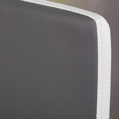 5pc Nora Round Pedestal Table Dining Set Gray/White - Buylateral - Image 3