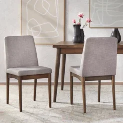 Set Of 2 Element Dining Chairs Walnut - Buylateral