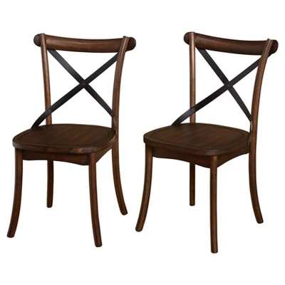 Set Of 2 Constance Cross Back Dining Chairs - Buylateral - Image 5