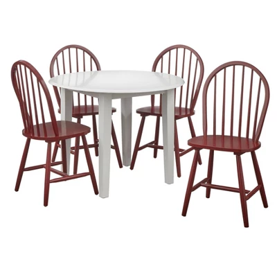 5pc Chadwick Drop Leaf Dining Set With 4 Windsor Chairs - Buylateral - Image 10