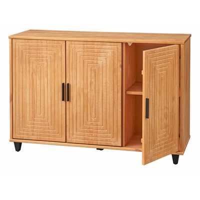 Messina 3 Door Buffet Natural Pine - Buylateral - Image 3