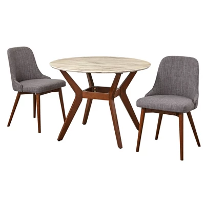 3pc Saville Dining Set Gray - Buylateral - Image 6