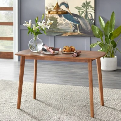 4pc Nettie Mid-Century Modern Dining Set With Bench Walnut/Teal - Buylateral - Image 2