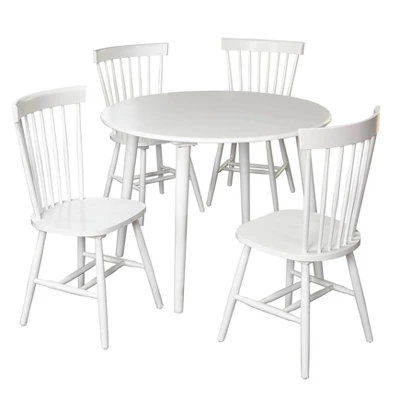 5pc Ravenna Dining Set White - Buylateral - Image 3