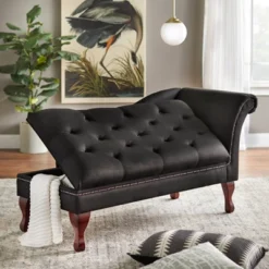 Storage Chaise Black - Buylateral