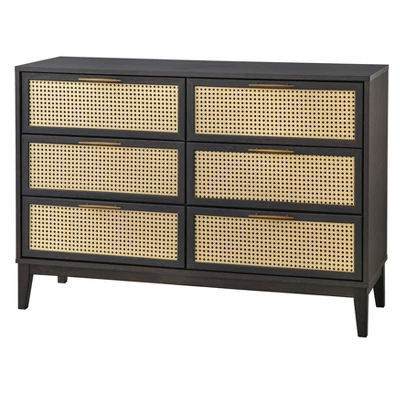 Andros 6 Drawer Dresser With Faux Cane Drawer Fronts - Buylateral - Image 4