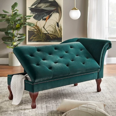 Storage Chaise Emerald Green - Buylateral - Image 2