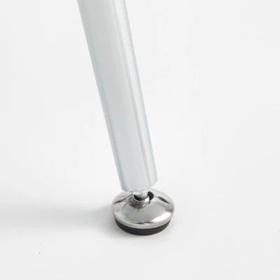 39.5" Round Mabel Glass Top And Chrome Base Dining Table Clear/Chrome - Buylateral - Image 3