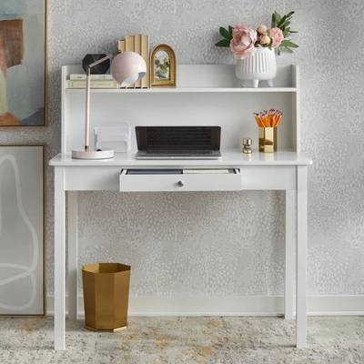 Foster Desk With Hutch White - Buylateral - Image 4