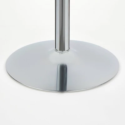 Raleigh Retro Bar Height Pub Dining Table White/Chrome - Buylateral - Image 3