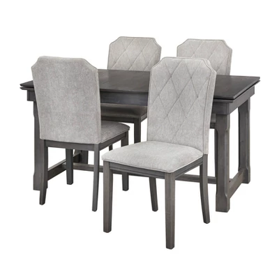 Riga Expandable Dining Set Gray - Buylateral - Image 9