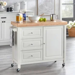 Monterey Kitchen Cart White - Buylateral