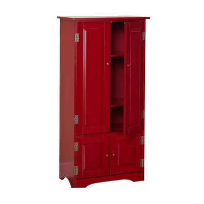 Tall Storage Cabinet Red - Buylateral - Image 4