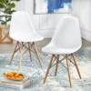 Set Of 2 Elba Dining Chairs White/Natural - Buylateral