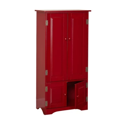 Tall Storage Cabinet Red - Buylateral - Image 5
