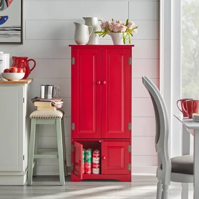 Tall Storage Cabinet Red - Buylateral - Image 3