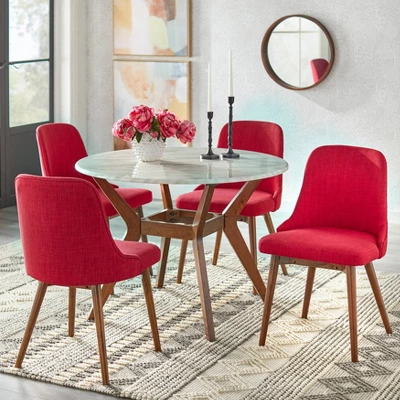 Set Of 2 Saville Dining Chairs Red - Buylateral - Image 2