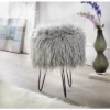Patrice Faux Fur Stool - Buylateral