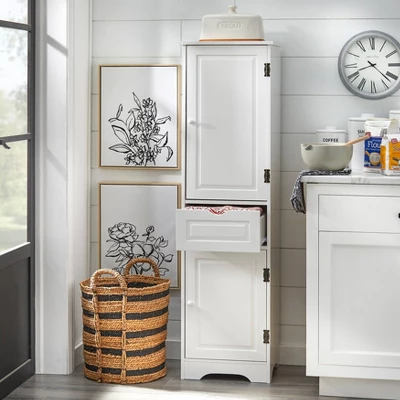 Brighton Kitchen Storage Pantry Cabinet White - Buylateral - Image 3