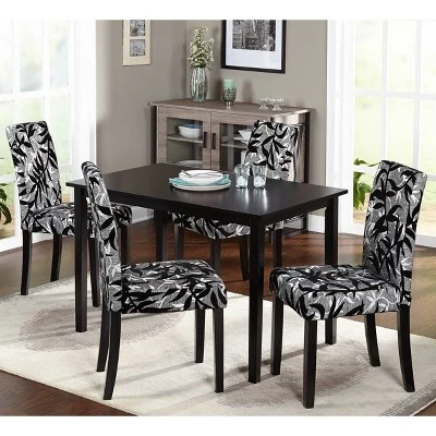 5Pc Elly Sophia Parson Dining Set Gray/Black - Buylateral