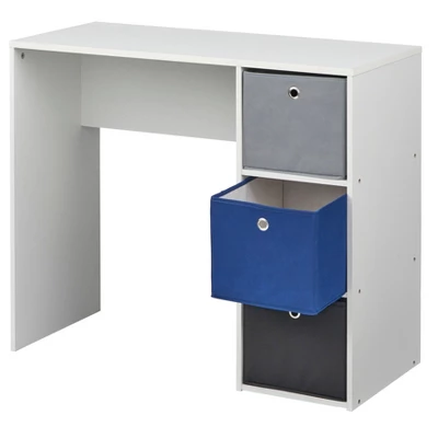 Student Writing Desk With 3 Fabric Bins - Buylateral - Image 3