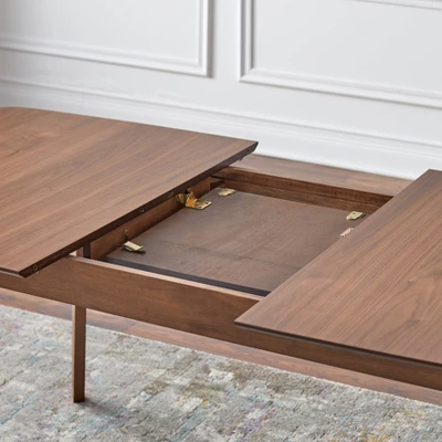 7pc Wave Rectangular Dining Set Walnut/Blue - Buylateral - Image 10