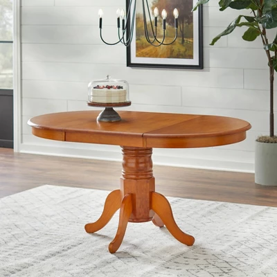 Farmhouse Extendable Dining Table Wood/Oak - Buylateral - Image 2