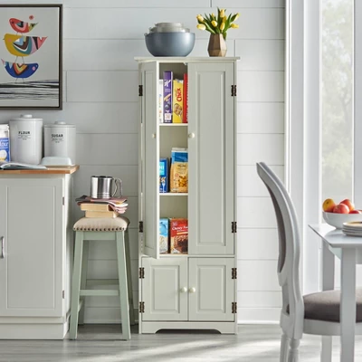 Extra Tall Antique Cabinet White - Buylateral - Image 2