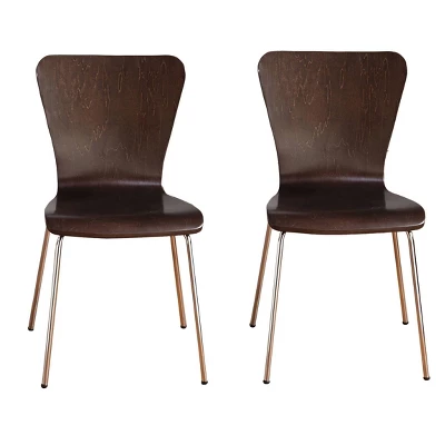 Set Of 2 Pisa Modern Bentwood Dining Chairs - Buylateral - Image 6
