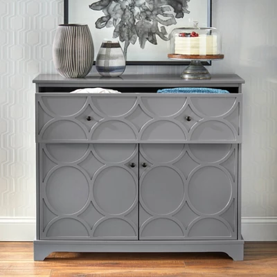 Dawson Circle Front Buffet Cabinet Charcoal Gray - Buylateral - Image 3