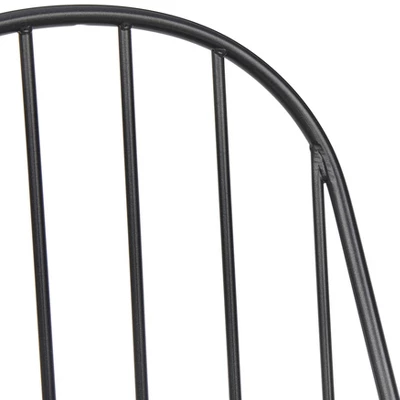 7pc Milo Rectangular Wood With Metal Fram Dining Set Black/Espresso Brown - Buylateral - Image 9