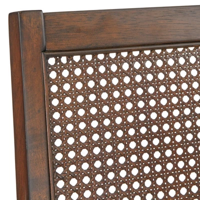 Set Of 2 Westbury Cane Style Back Dining Chairs Walnut/Cream - Buylateral - Image 2