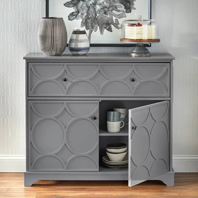 Dawson Circle Front Buffet Cabinet Charcoal Gray - Buylateral - Image 2
